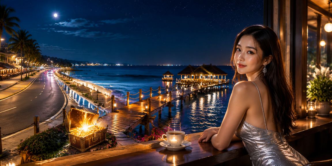 Du khách và người dân Mũi Né theo dõi thể thao tại quán cà phê
